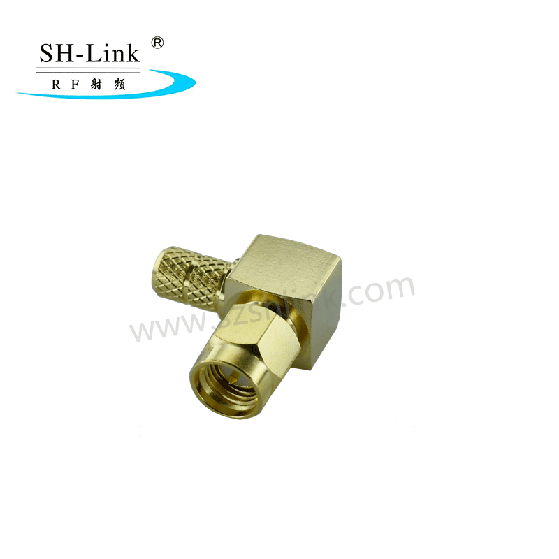 RF 90 degrees SMA coaxial male connector for RG316 RG174 cable